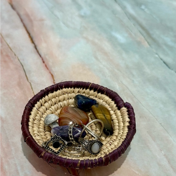 5/$20 Hand woven traditional palm fiber basket,NWOT - Picture 2 of 7